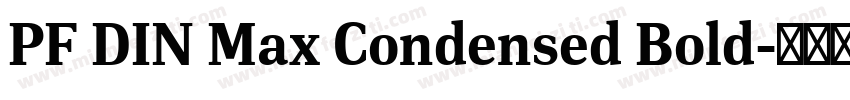 PF DIN Max Condensed Bold字体转换